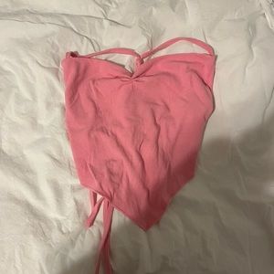 Backless pink top shein